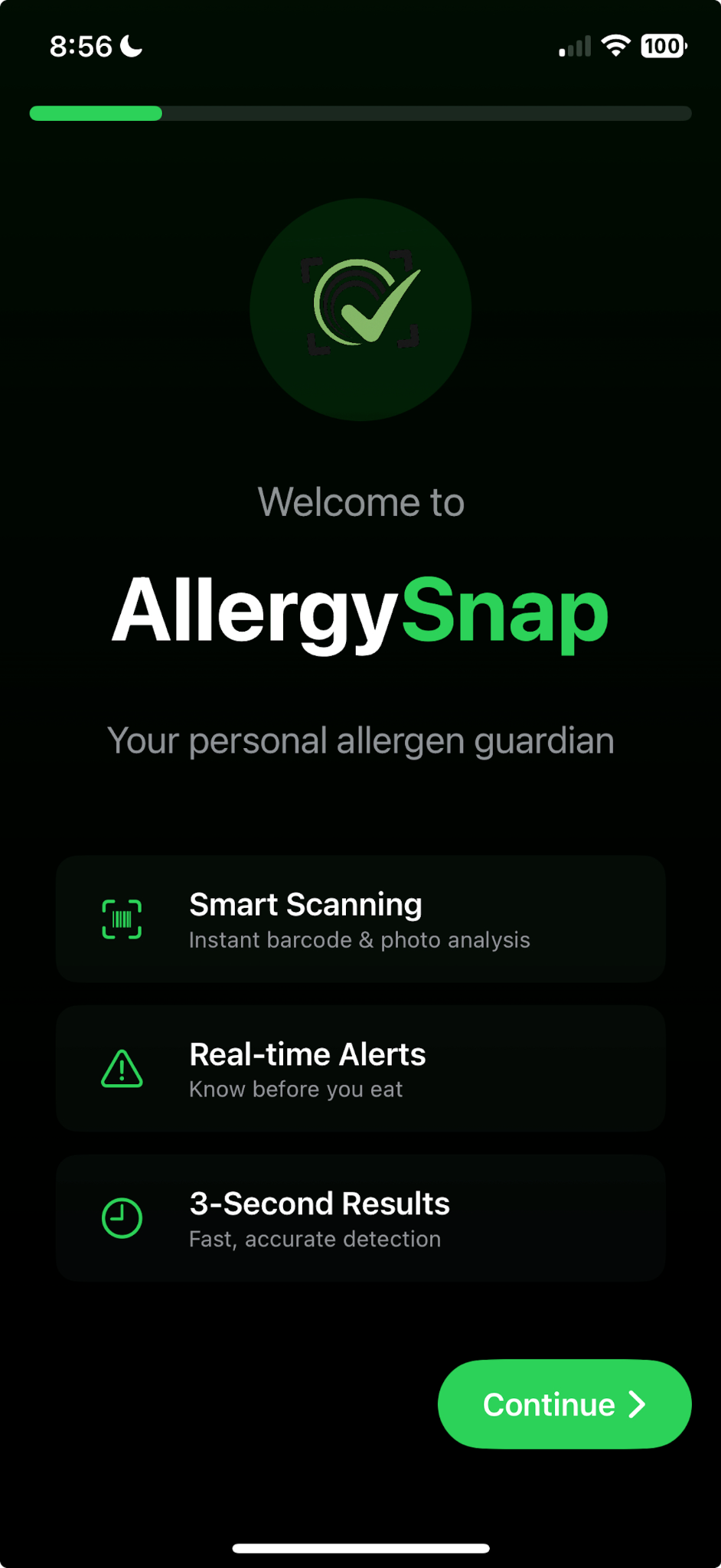 AllergySnap welcome